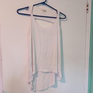 Miss Sixty White High Low Tank Top